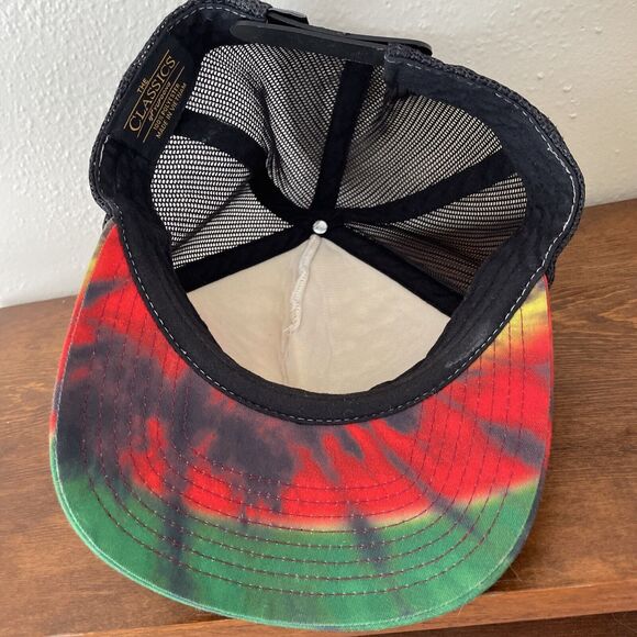 HURLEY Rasta Tie Dye Snapback Trucker Hat Adjustable Cap ONE SIZE Mens Womens - Picture 6 of 7